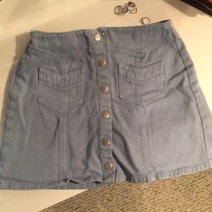 Button Up Jean Skirt